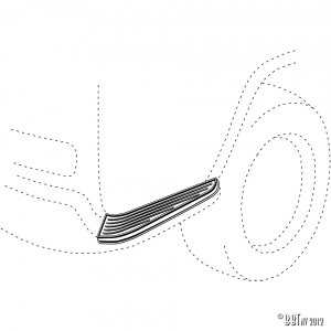 Bumper step pads, as pair