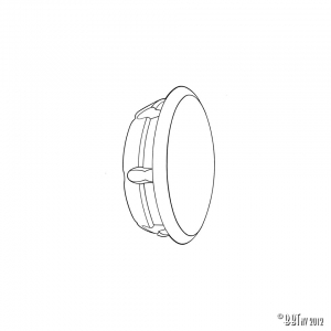 Plug screwhole door hinge, black, original, each