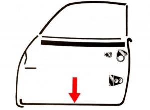 Door seal, right, each