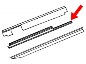 Long door seal, left