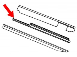 Long door seal, right