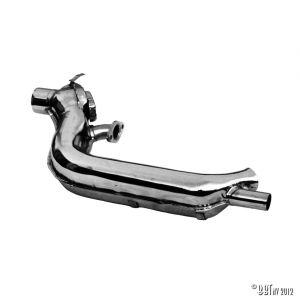 Heat exchanger, left, stock style, chrome