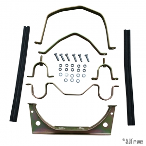 Transmission strap kit. Complete mounting kit for gearbox with thin rubber plates