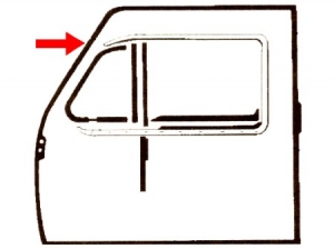 Door seal, left and right, as pair German Quality