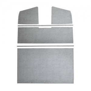 Roof panels, double cab, grey plastic, as pair