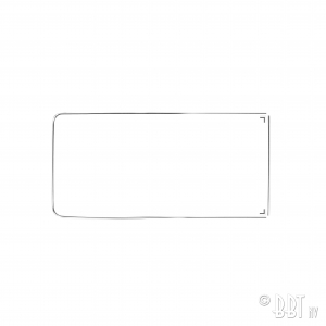 Window molding for side central window with ventwing 'Old type' Deluxe