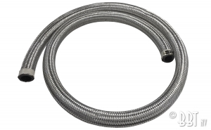 Crank case breatherhose 13mm, stainless steel braided 1 meter
