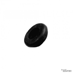 Rubber for taillight cable through side