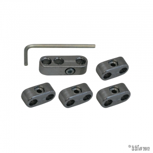 Spark plug wire retainers chrome