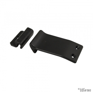 Rear seat backrest retaining hook + catch, coupe