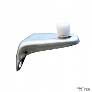 Upper bracket with roller sliding door