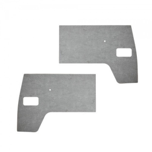 Front door panels, grey plastic, as pair