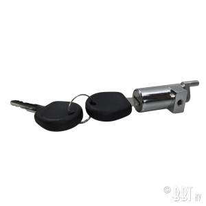 Sliding door lock with key
