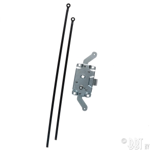 Cargo door lock mechanism with locking rods right front /left rear (SWT)